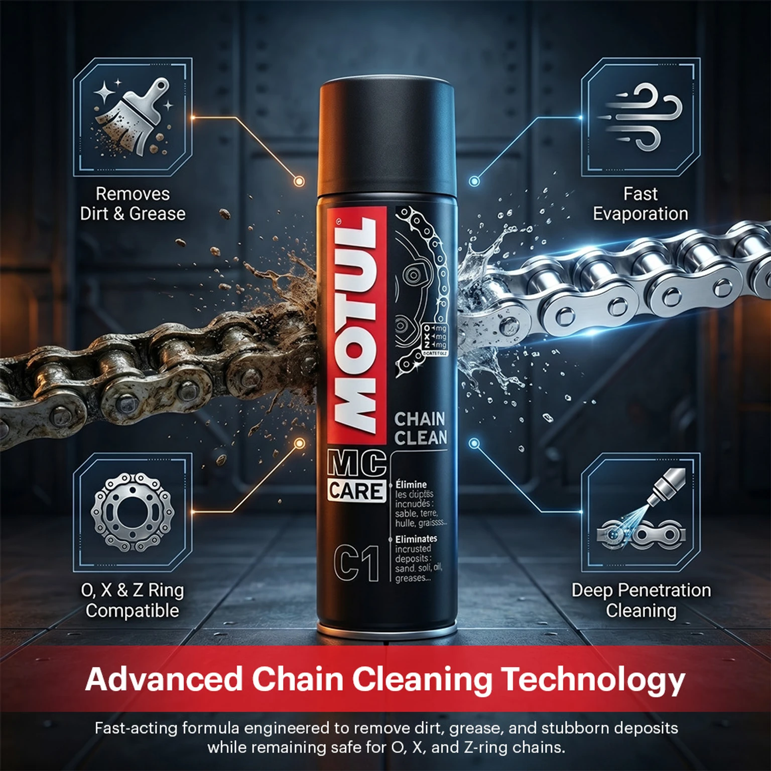 motul chain cleaning spray port blair