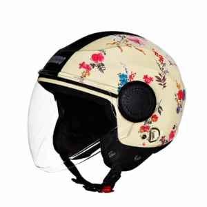 STUDDS LADIES HELMET - OPEN FACE FLOWER GRAPHICS