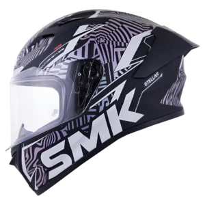 SMK Stellar Fury Matt Grey Chameleon Helmet