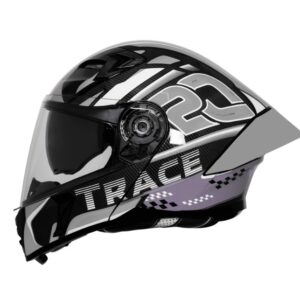 SBA-20/SB-106 ISS TRACE GLOSSY BLACK WITH GREY HELMET