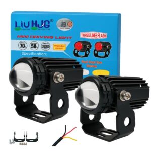 HJG Red Devil Eye Mini Drive LED Fog Light (White, Yellow & Red) Economy