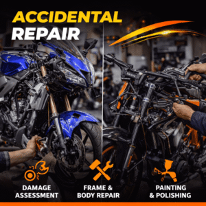 bike accident dent repair and repaint service