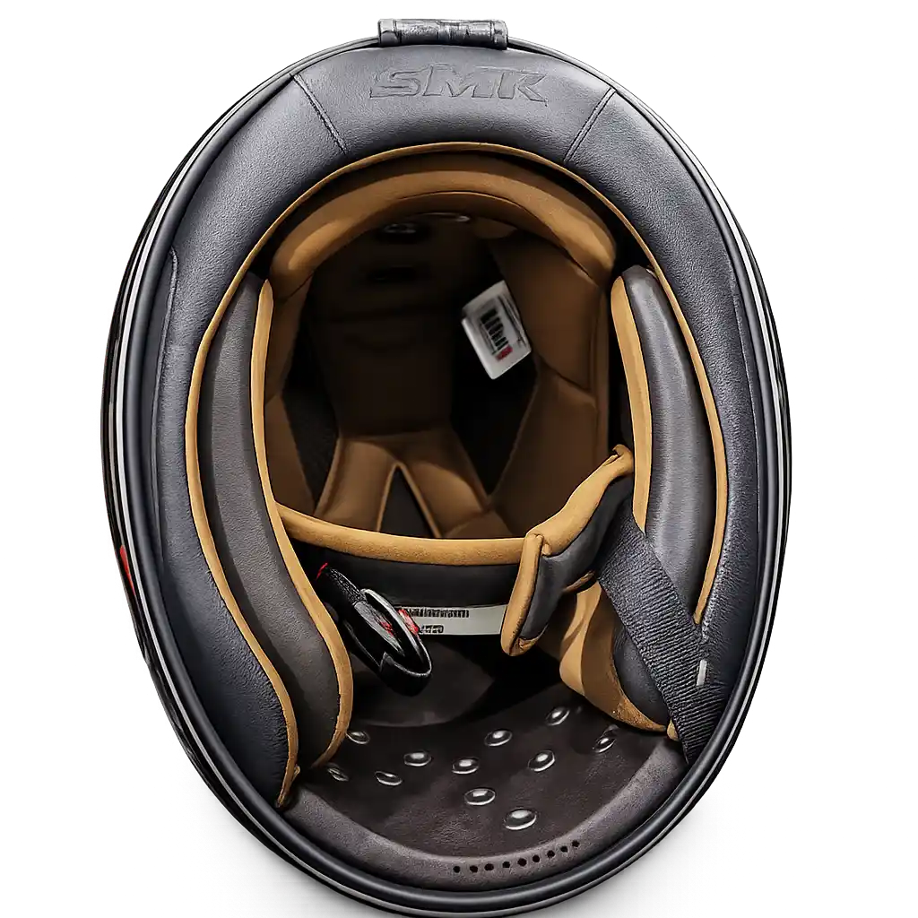 smk retro helmet inside view