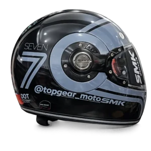 smk retro seven gloss black helmet image