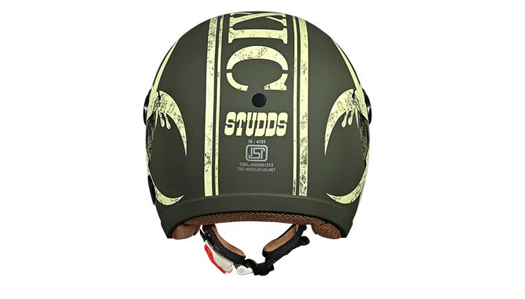 military green open face helmet andaman