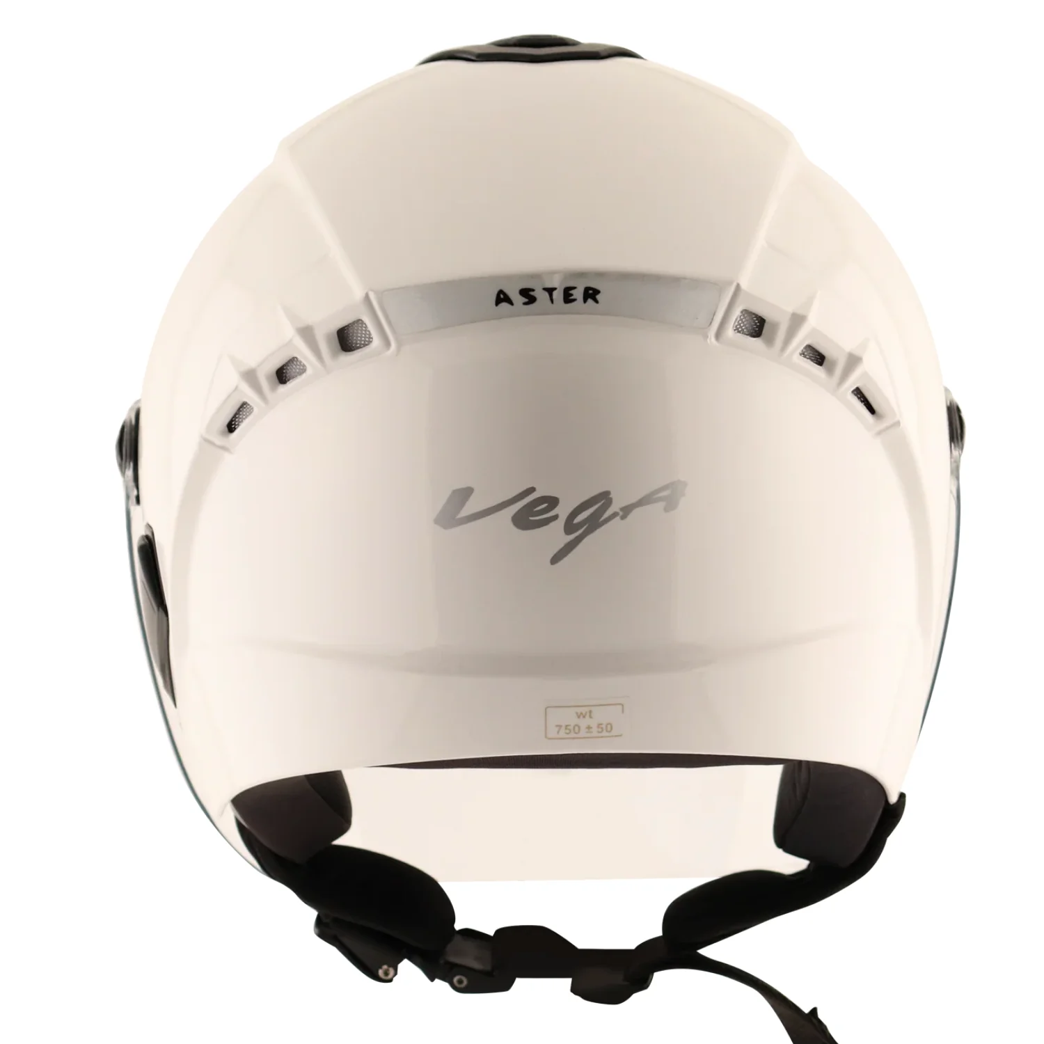 vega aster wgite rear view helmet