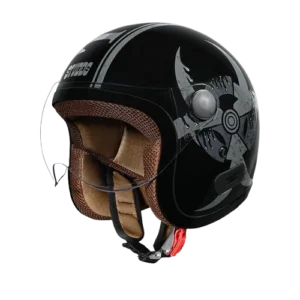 black grey cruiser helmet