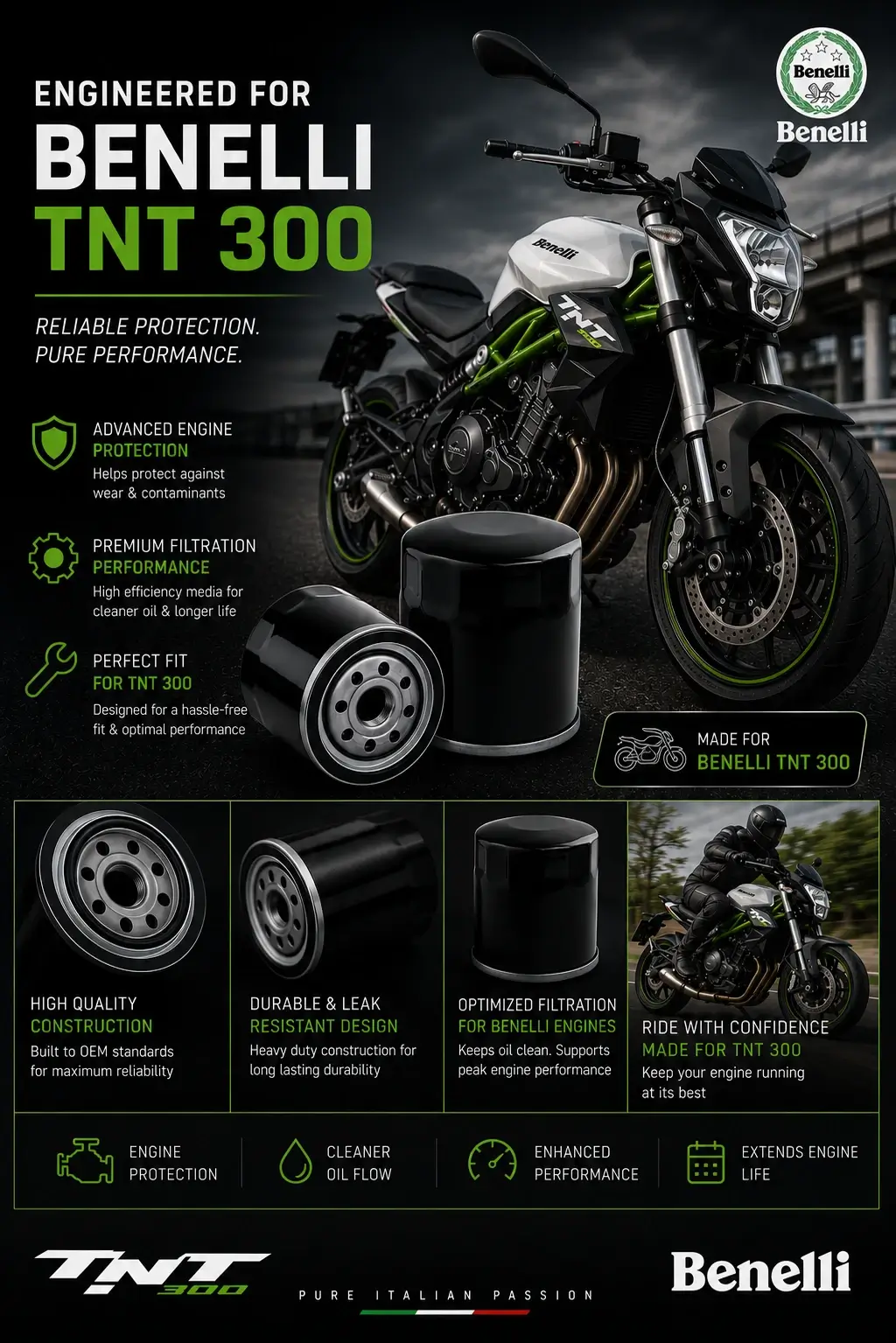 benelli tnt 300 302r oil filter andaman