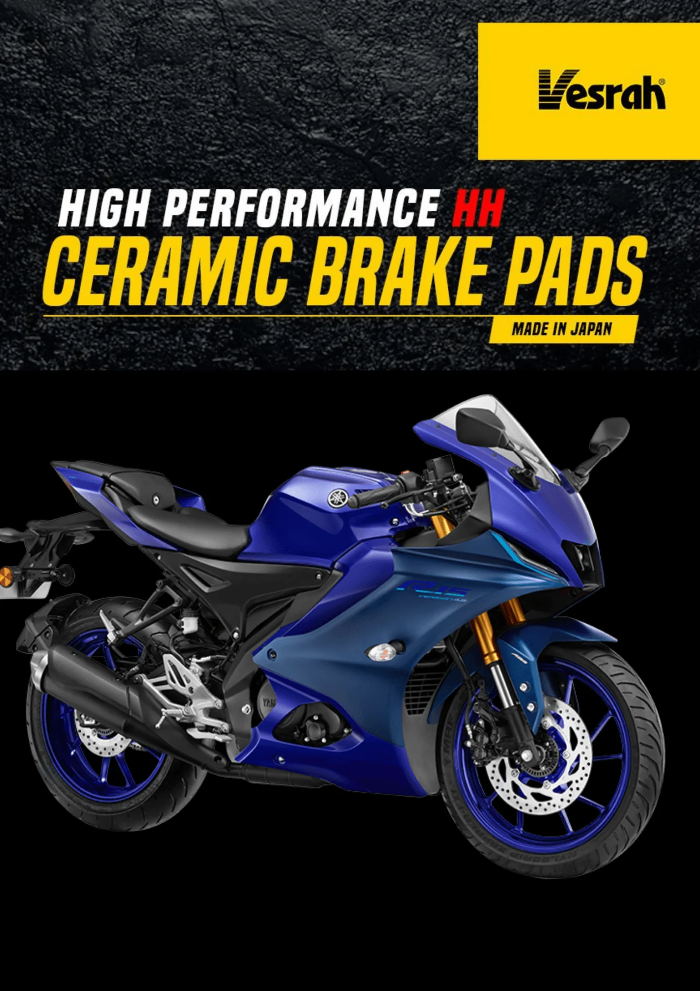 yamaha r15v4m ceramic disc pad