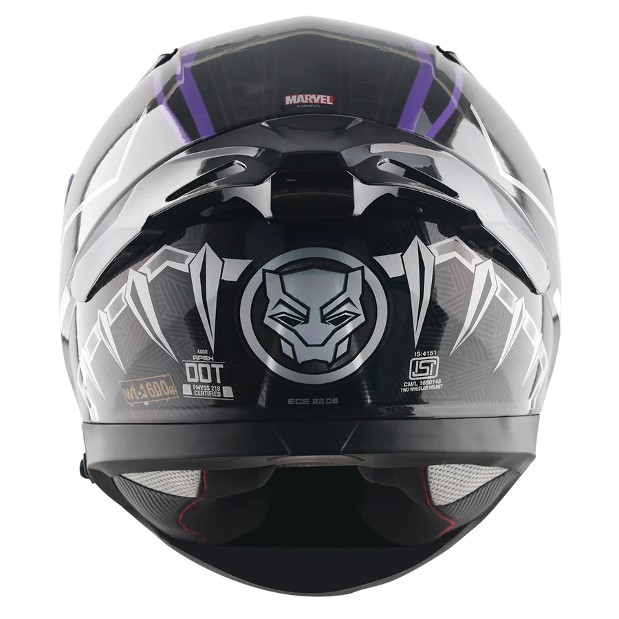 axor marvel black panther black purple helmet port blair