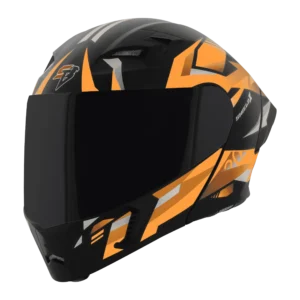 steelbird ornage black ktm helmet andaman