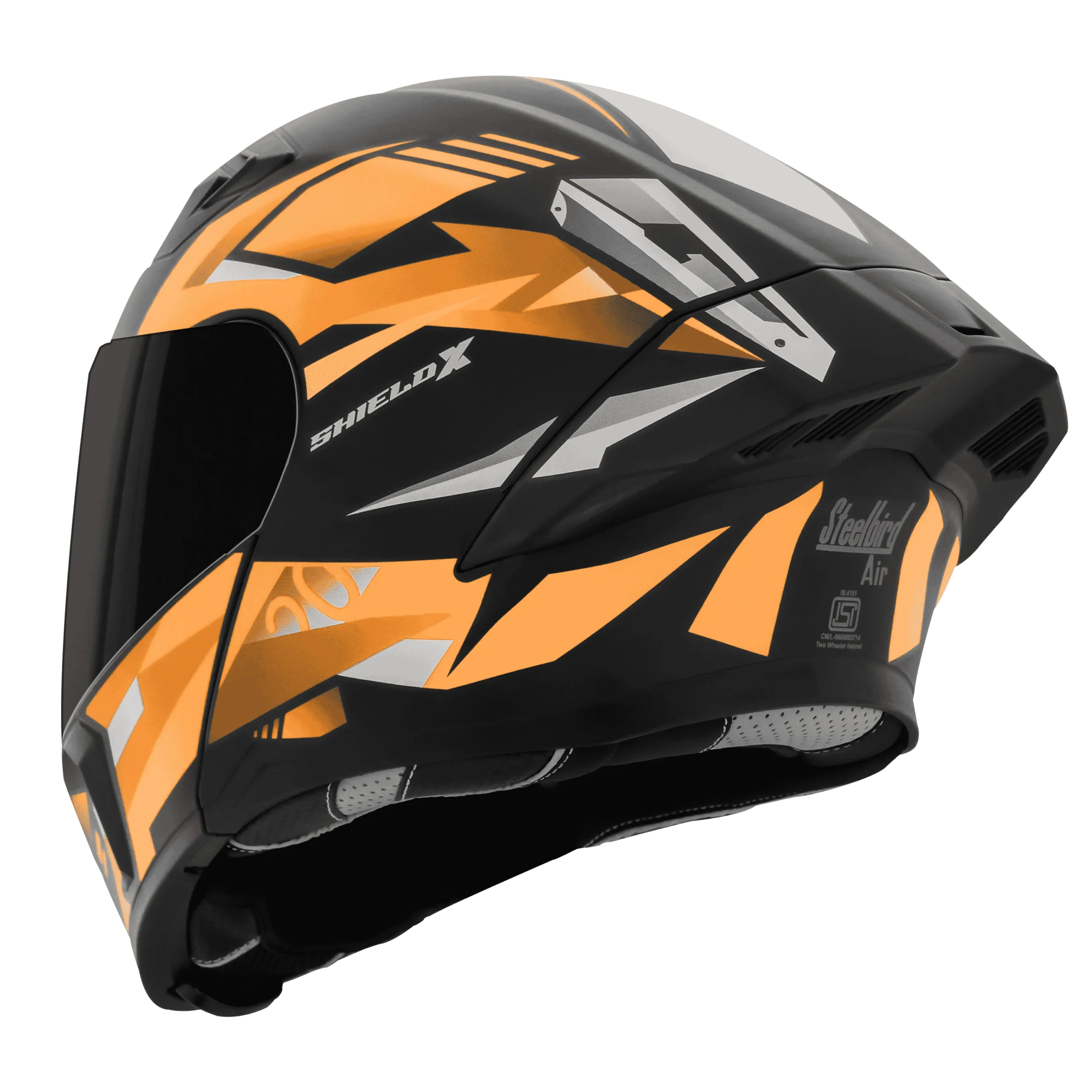 steelbird ornage black ktm helmet nicobar