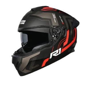 Studds Drifter D4 R1 Matt Black Red Helmet | ISI & DOT Certified
