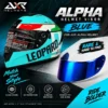 buy AXR leopard helmet blue smoke visor online