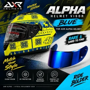 AXR Winter Edition 46 helmet blue smoke visor online