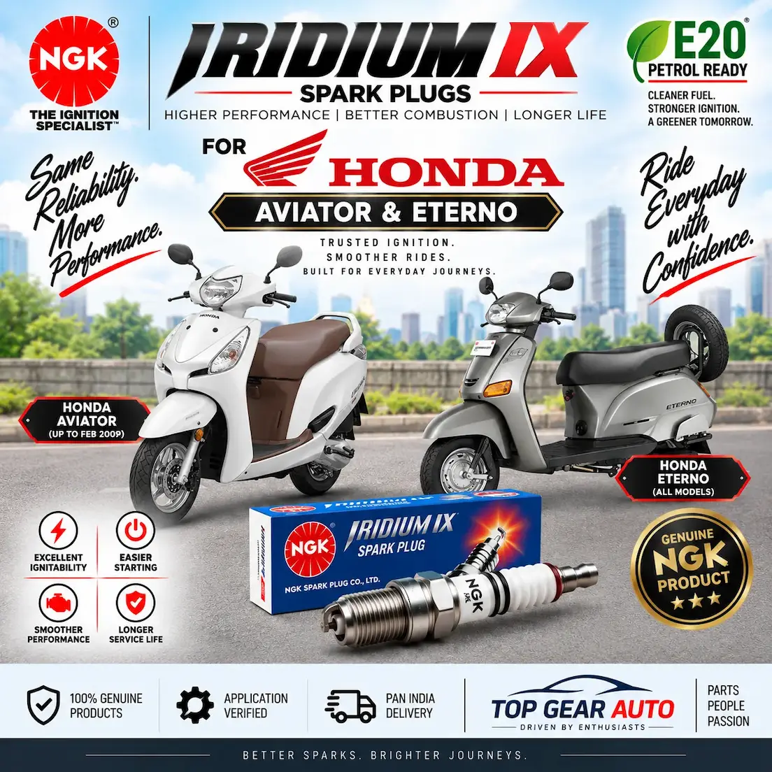 buy ngk iridium spark plug honda eterno aviator