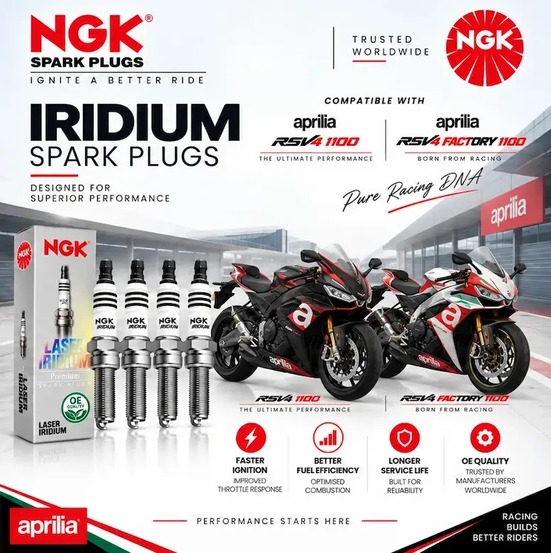 NGK Iridium Spark Plug for Aprilia RSV4