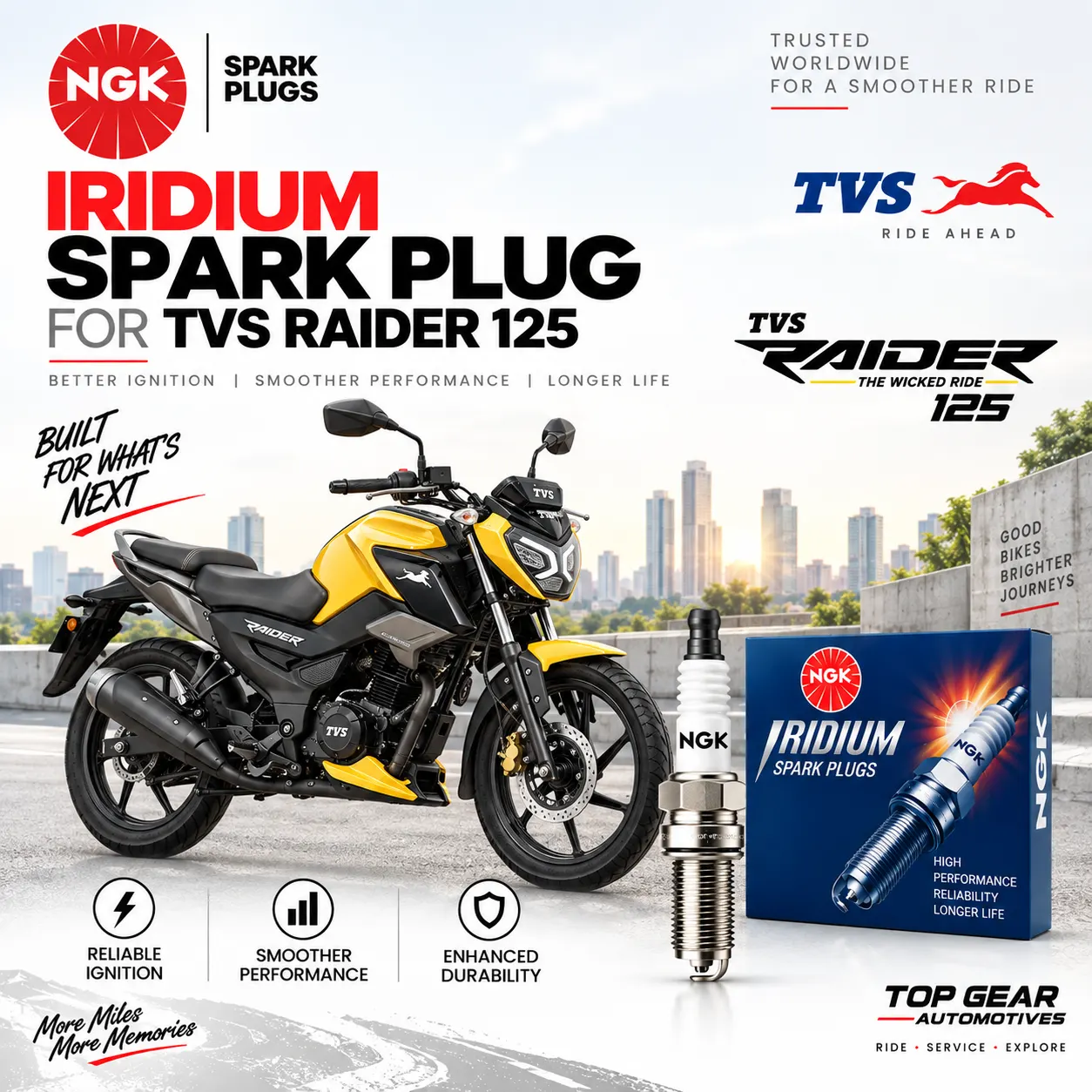 ngk iridium spark plug for tvs raider 125 online delivery