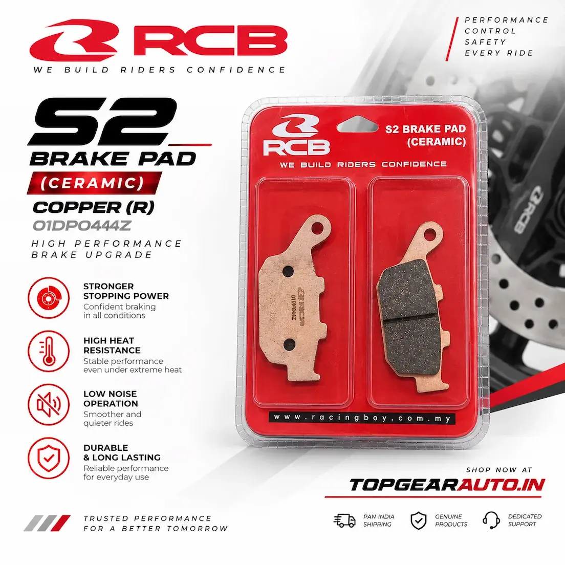 rcb ceramic disc brake pad cbr250r rear online