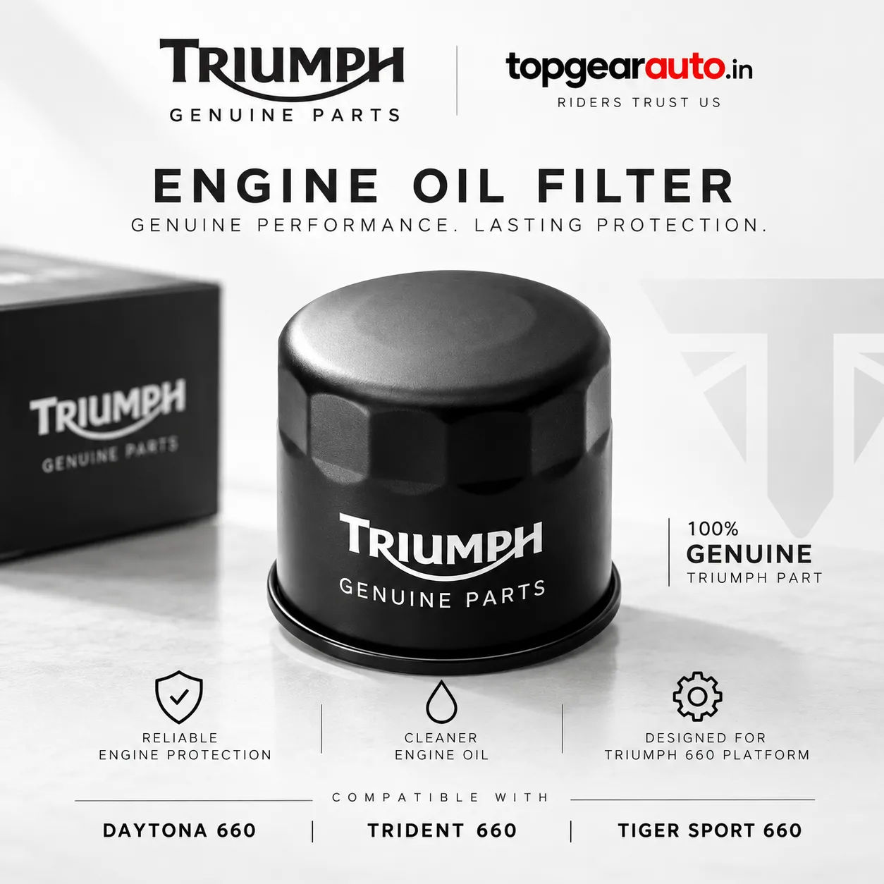 Triumph daytone 660 genuine engine oil filter India