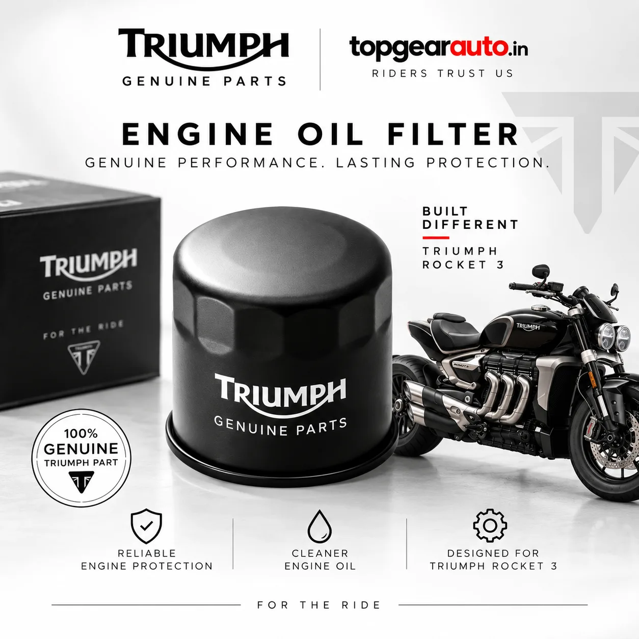 Genuie triumph rocket 3 engine oil filter India