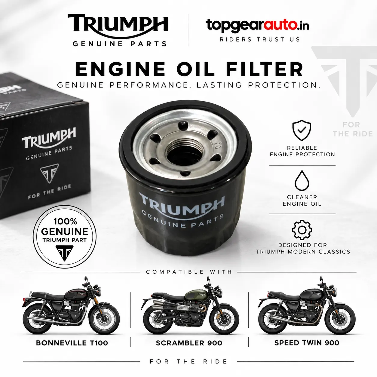 triumph genuine spares oil filter boneville t100 900 India