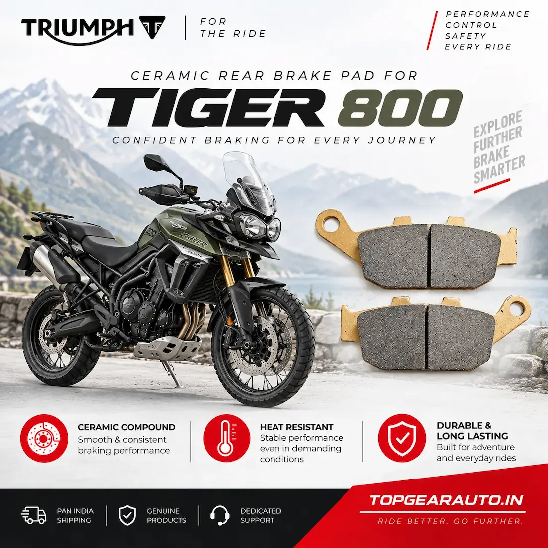 triumph tiger 800 spares filters brake pads online