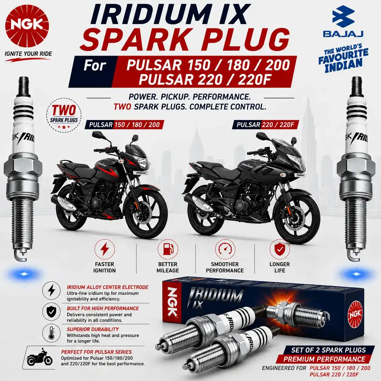 ngk iridium e20 spark plug bajaj pulsar 150 180 220 online andaman