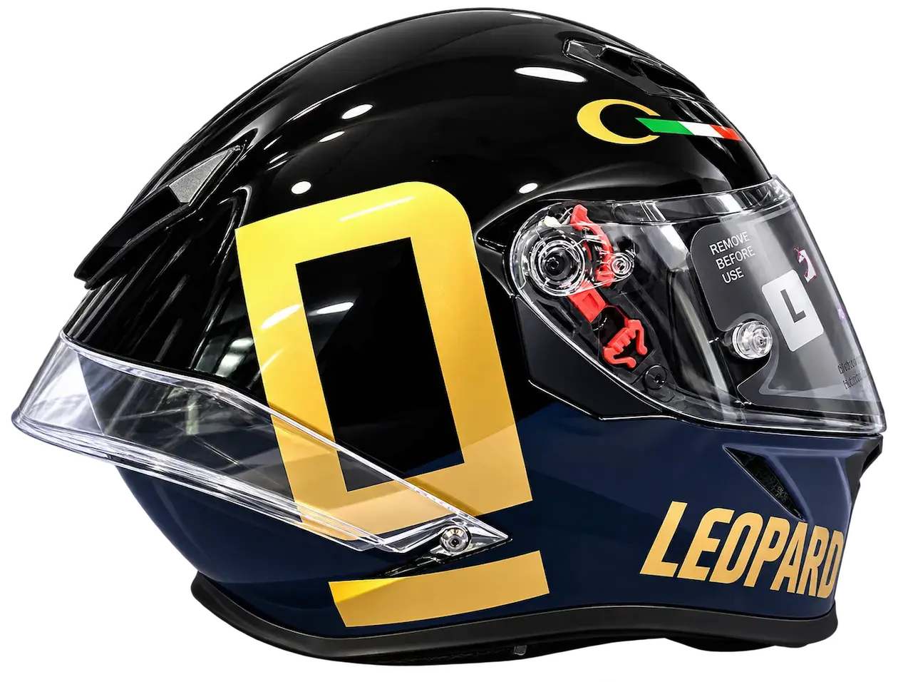 AXR Stealth Leopard Black Gold full face motorcycle helmet