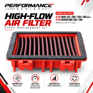high-flow performance air filter for KTM Duke 200 250 390 Gen 2 Adventure 250 390 discount low price