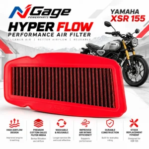 NGage Hyper Flow Performance Air Filter for Yamaha XSR155