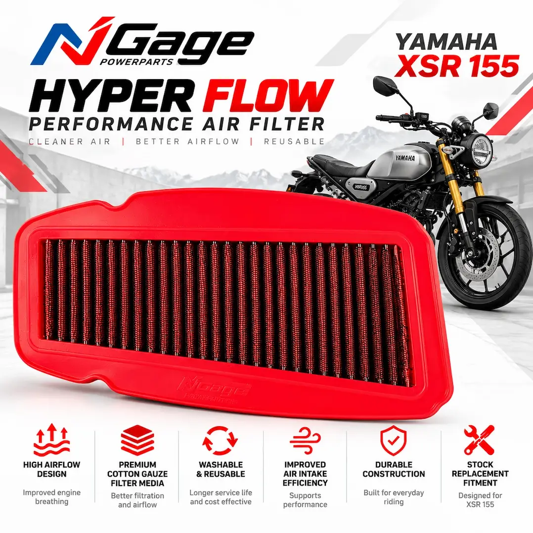 NGage Hyper Flow Performance Air Filter for Yamaha XSR155